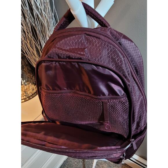 Reebok Spellbinding Maroon Water Resistant Backpack Laptop Bag Multi Pocket NEW - Picture 7 of 11